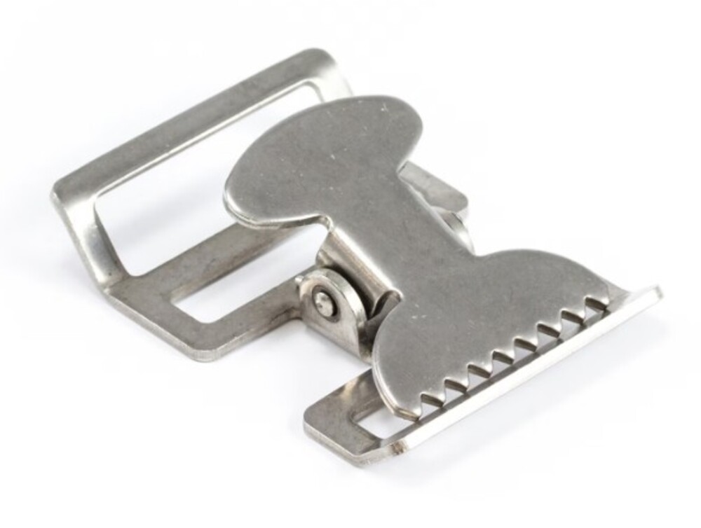 Push-Button Buckle 1-1/2" Stainless Steel fits 1.5" Webbing for Bimini Straps